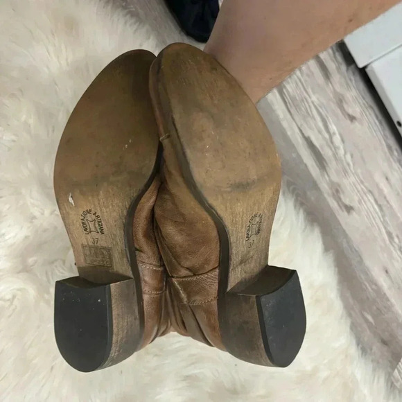 Aldo made in Italy  boots cognac tan brown slouchy leather western boots sz 7 - Picture 5 of 6